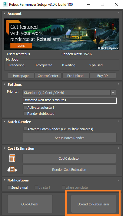 Ventana de configuración de Rebus Farminizer