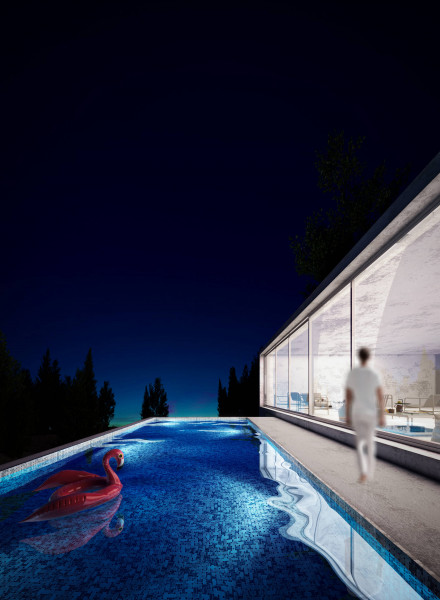 Pool under the stars