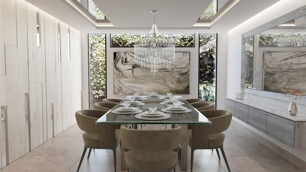 ed rendered modern dinning room