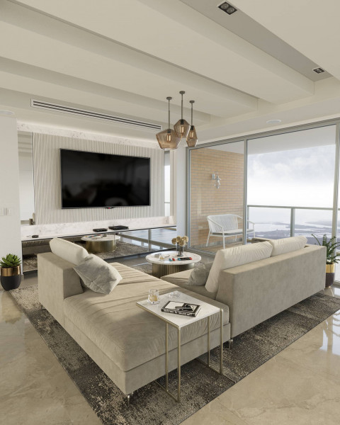 ed rendered modern livingroom