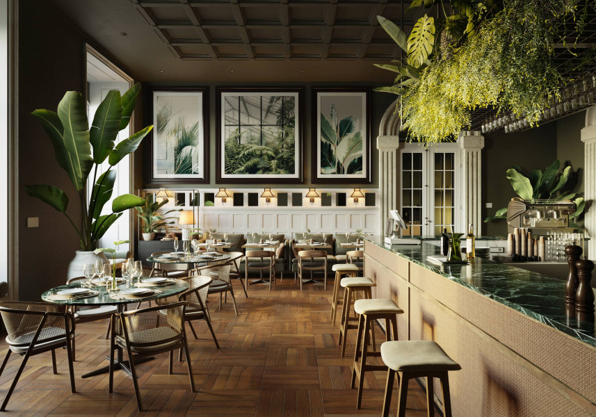 Tropical and elegant restaurant