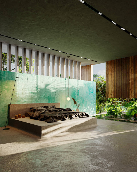 Minimalist caribbean dream room 